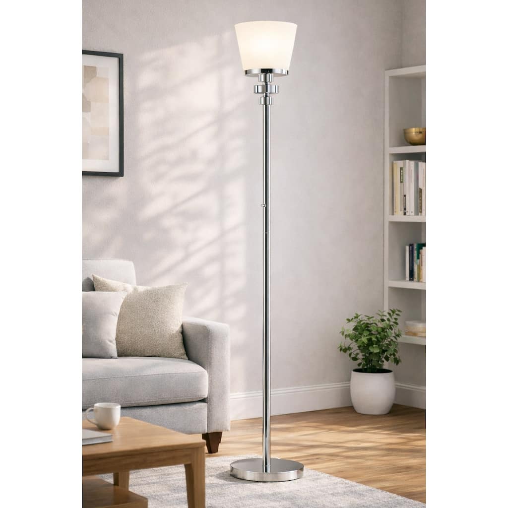 71 inch Crystal Rounds Dimmer LED Torchiere Floor Lamp