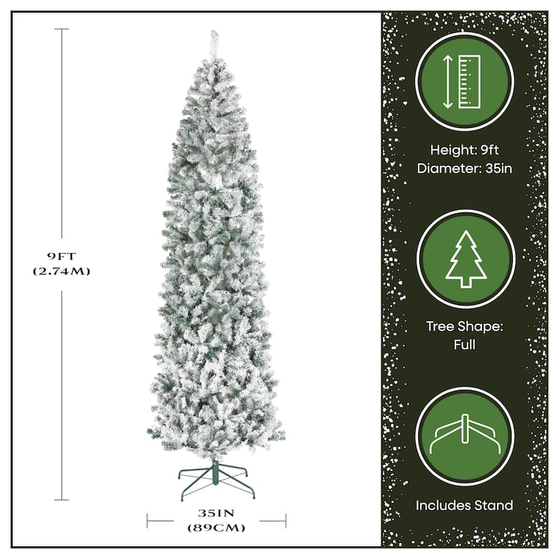 National Tree Company 9 ft. Acacia Flocked Tree - 9 Foot