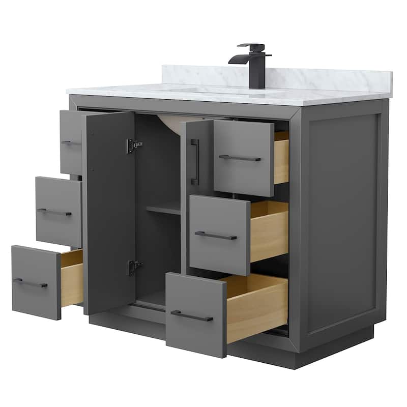 Wyndham Collection WCF1111-42S-NAT-MXX Icon 42" Free Standing Single