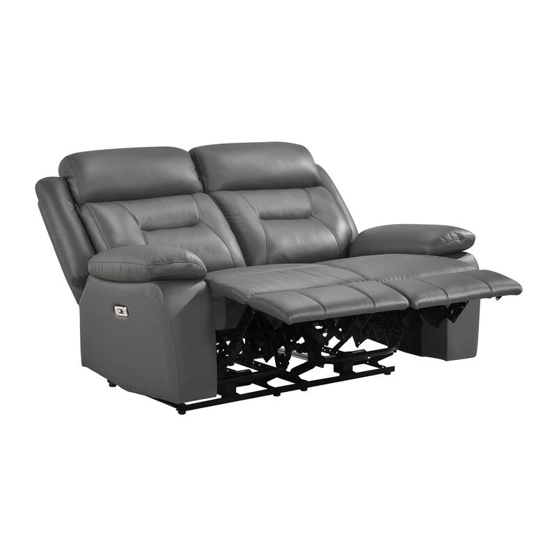 Garrey Leather 2-Piece Power Double Reclining Living Room Sofa Set