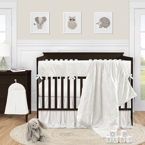 Off white crib top bedding