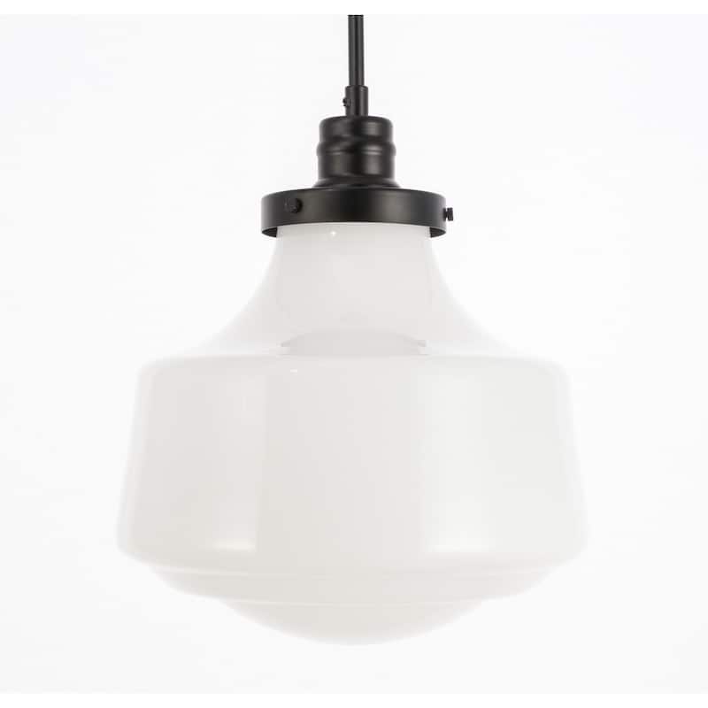 Klyli 11-inch 1-light Frosted Glass Hanging Pendant