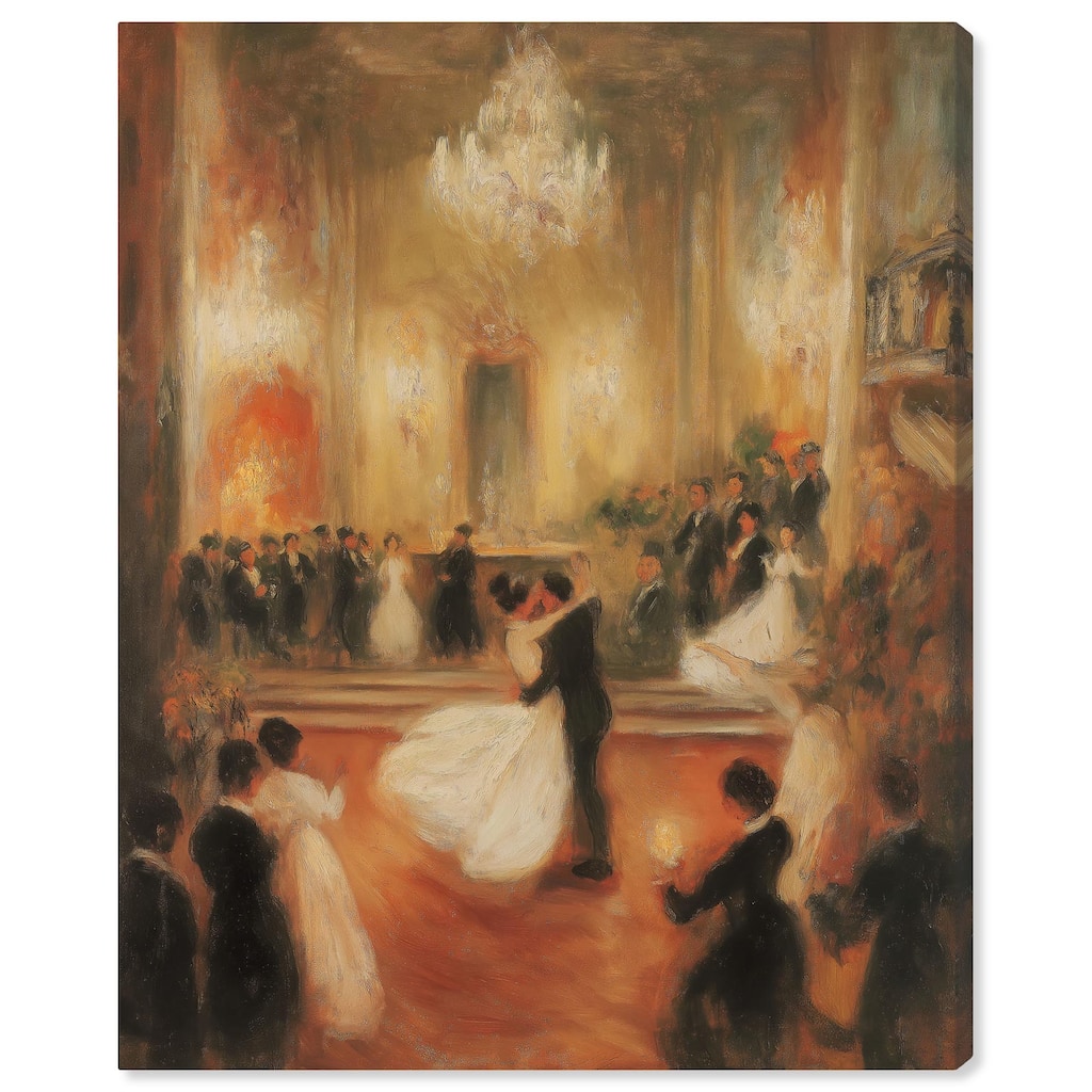 Ballroom Dance Canvas by Art Remedy, Gallery Wrapped