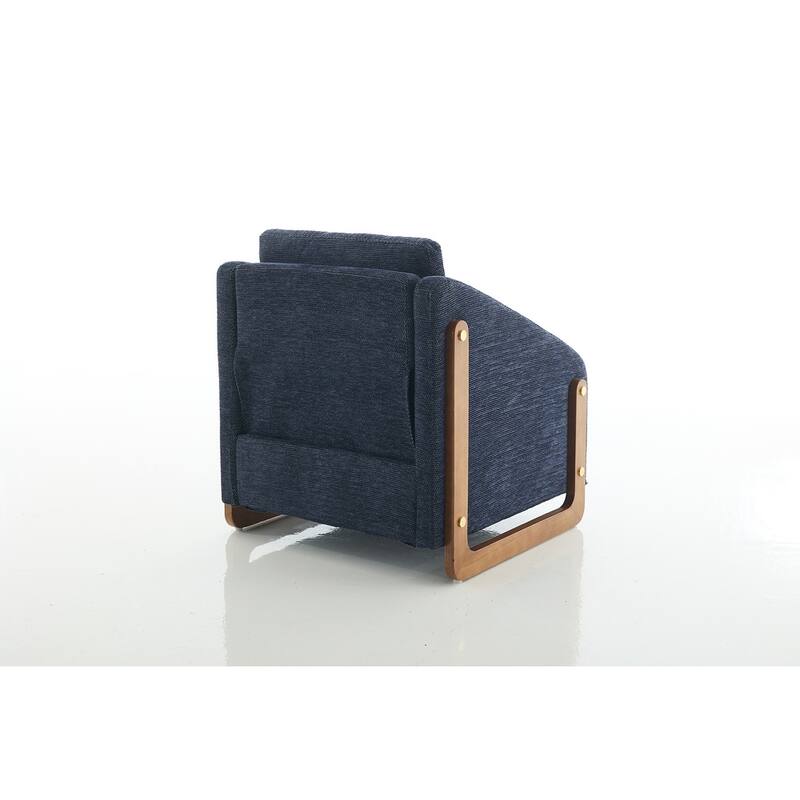 Modern Upholstered Armchair Chenille Fabric Accent Leisure Chair
