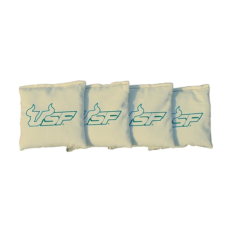 South Florida Bulls Gold Cornhole Bags - All-Weather Resin Filled