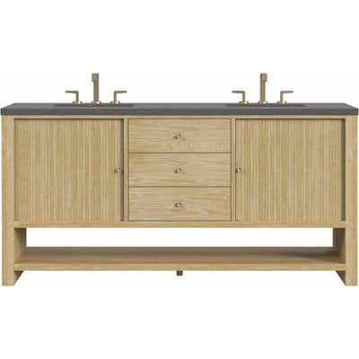 James Martin Vanities D404-V72-3CSP Marigot 72" Double Basin Wood