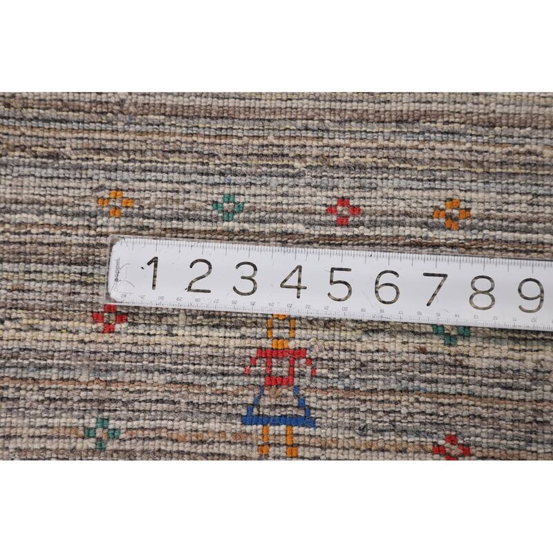 Gabbeh Oriental Area Rug Handmade Wool Carpet - 5'0" X 7'11"