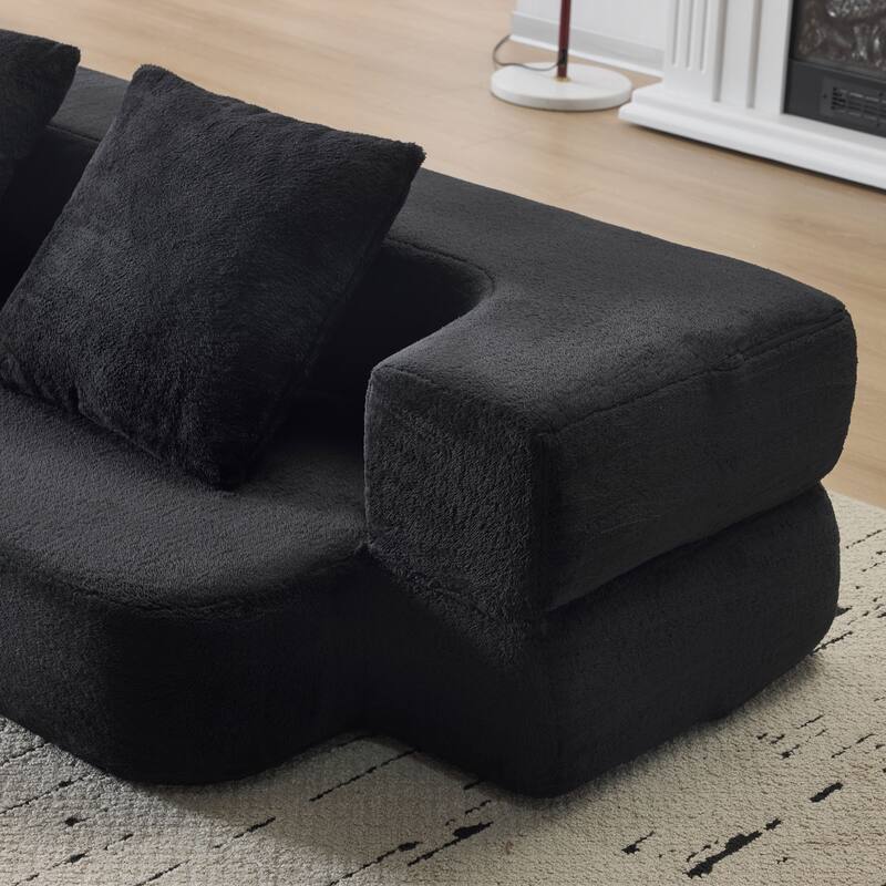 Sectional Sofa ,Foam Fold-Out Bed for Small Spaces & Home Offices