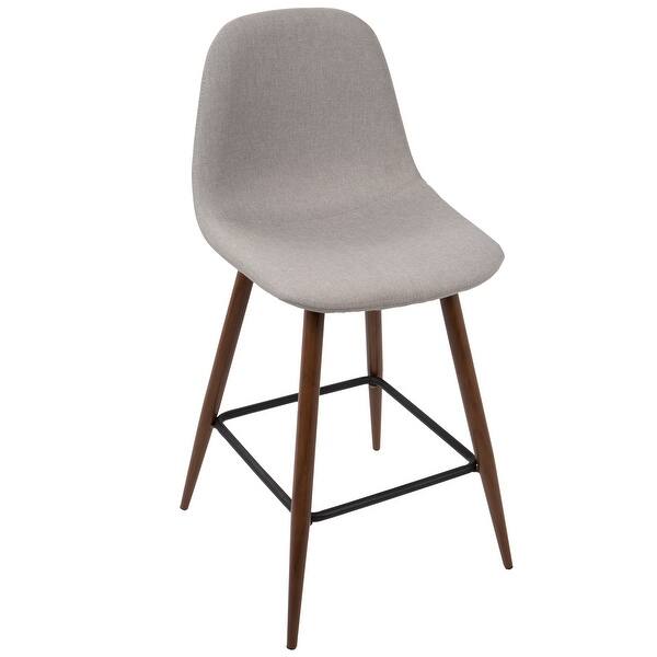 Shop Pebble Mid Century Modern Upholstered Kitchen Counter Stool Set Of 2 N A Overstock 19209316