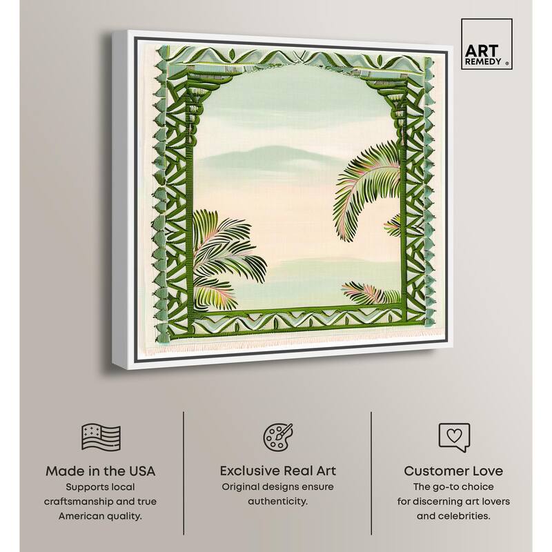 Palm View Vista Canvas by Art Remedy