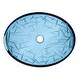 preview thumbnail 4 of 4, Eden Bath Blue Crystal Oval Glass Vessel Sink