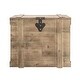 preview thumbnail 3 of 8, Household Essentials Antiqued Decorative Trunk with Hinge and Lid - 16.3"L x 24.8"W x 20.9"H