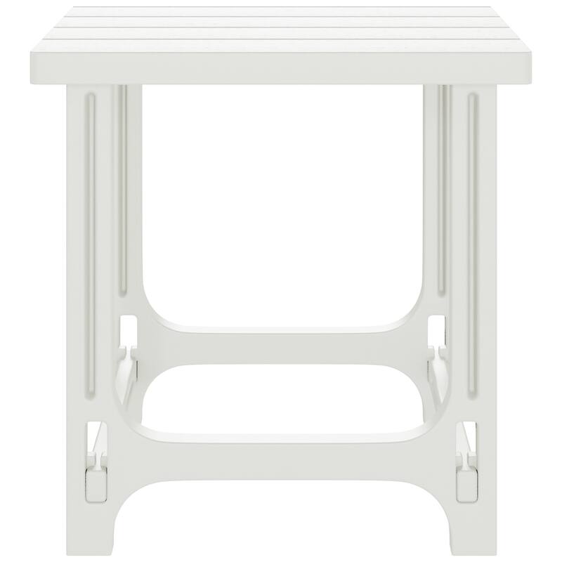 Polytrends Coastline Outdoor Poly Adirondack Chair with Side Table