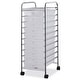 preview thumbnail 11 of 9, 10-Drawer Rolling Cart Utility Organizer with Wheels Clear
