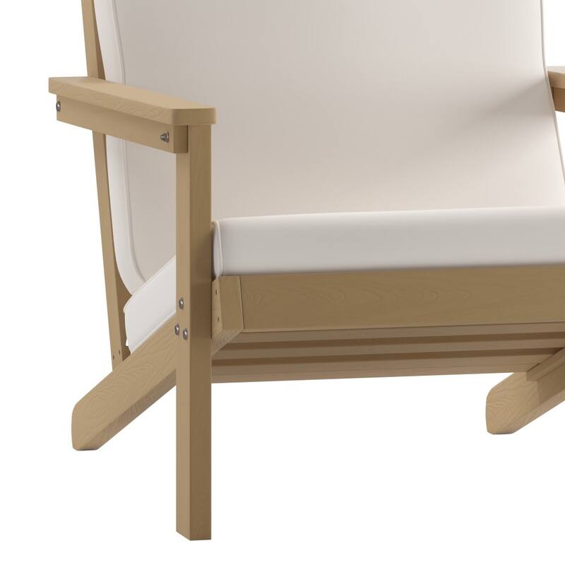 All-Weather Poly Resin Adirondack Style Chair & Cushions