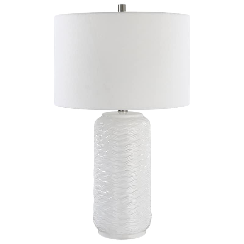 Porch & Den Wave Textured Ceramic Table Lamp