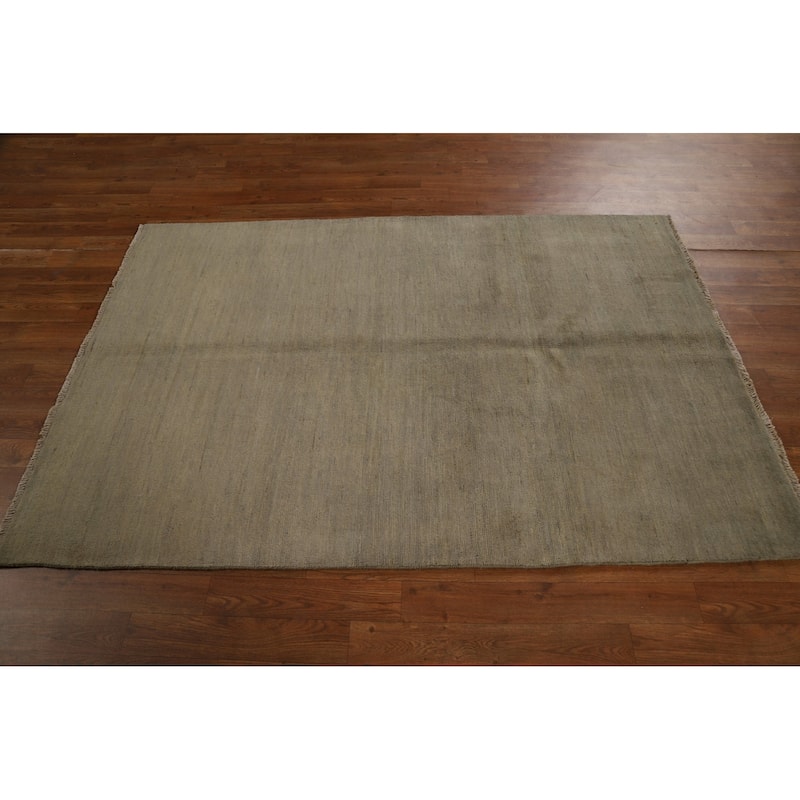 Gabbeh Modern Accent Rug Handmade Nursery Wool Carpet - 4'0"x 5'10"