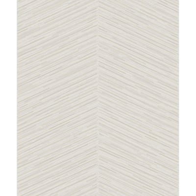 Seabrook Designs Herringbone Stripe Unpasted Wallpaper