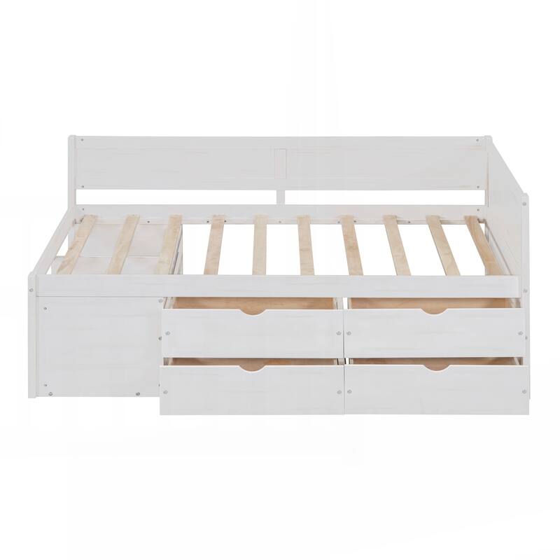 Twin Size Daybed with Drawers and Shelves