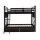 preview thumbnail 4 of 7, Modern Stairway Full Size Loft Bed Bunk Bed with 2-Drawers and Convertible Ladder and Slide