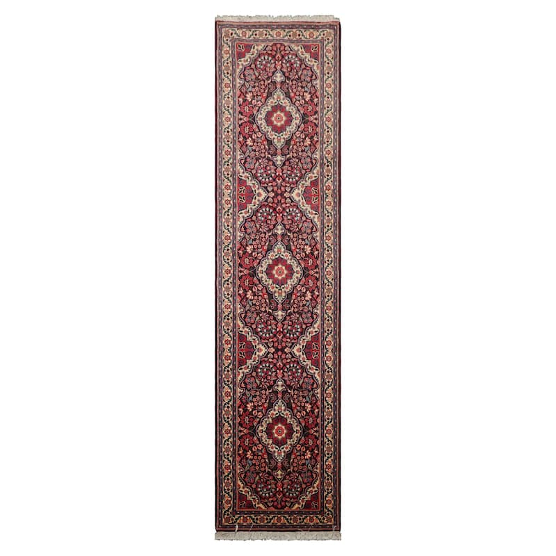 2'2''x8'11'' Runner Hand Knotted Wool Navy Jozan Sarouk 300 KPSI Rug - 2' 2'' x 8' 11'' - 2' 2'' x 8' 11''