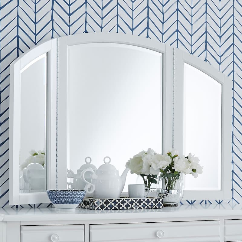 Summer House I Oyster White Vanity Mirror - W50 x D2 x H34 - Oyster White