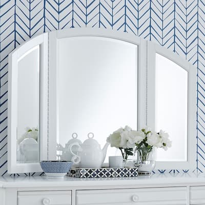 Summer House I Oyster White Vanity Mirror - W50 x D2 x H34