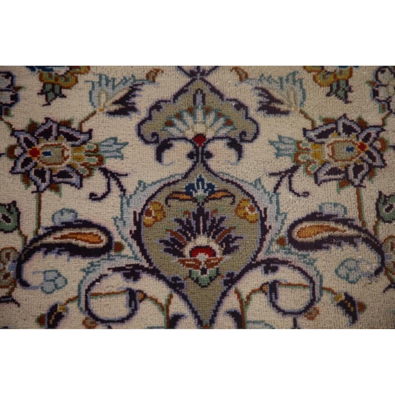 Traditional Kashan Persian Vintage Rug Bedroom Handmade Wool Carpet - 9'9" x 13'5"