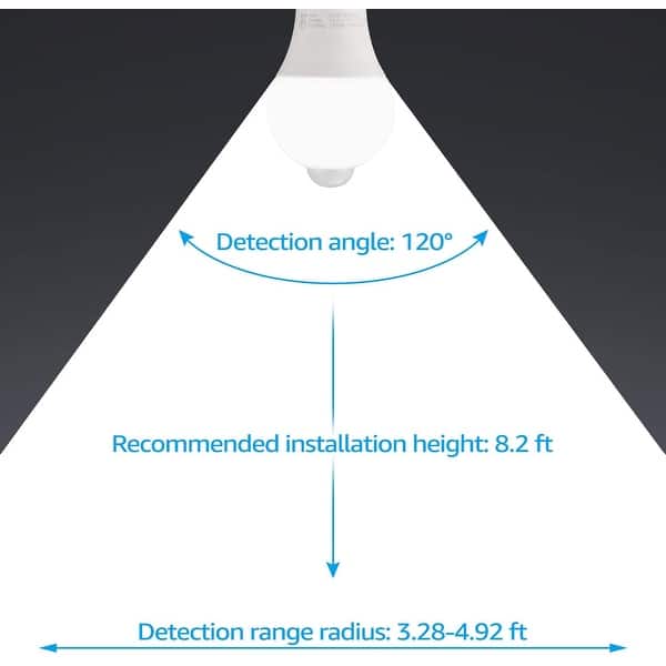 shop 2 pack a19 led bulb motion sensor 9w 60w eqv 120v 6000k pure white on sale overstock 31479589 usd