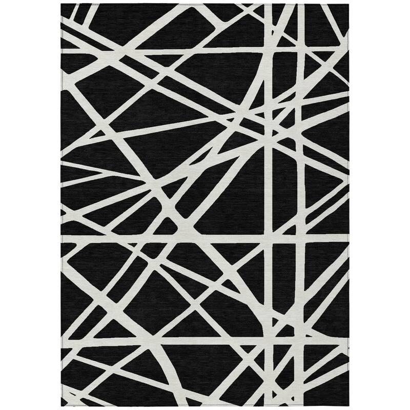 HomeRoots Geometric Transitional Rectangle Outdoor Rug