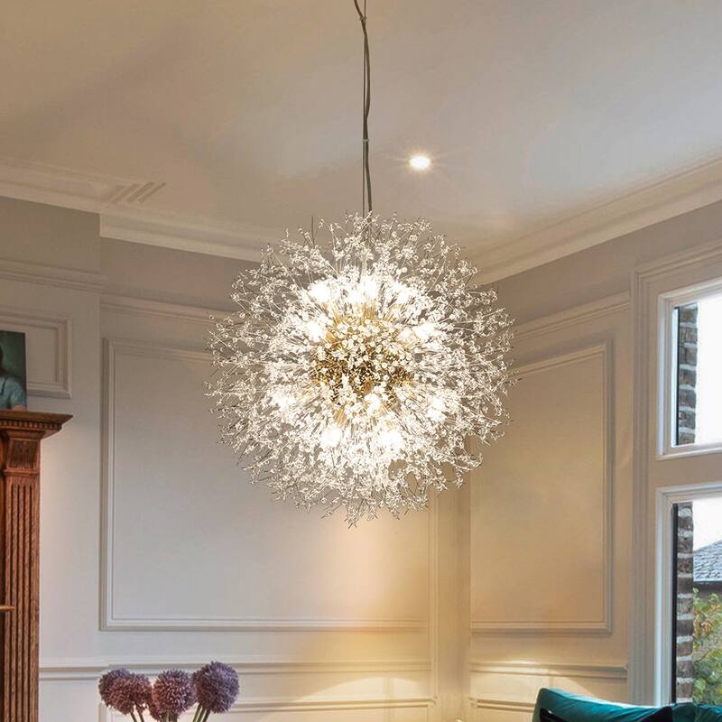 OYIPRO Modern Firework Sputnik Chandelier Crystal Pendant Lighting - Gold