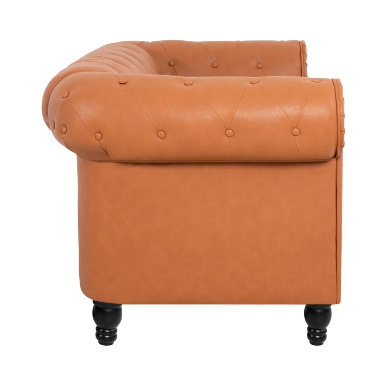 Emery Chesterfield Loveseat, Luxurious Comfort for Cozy Living Rooms, Mid-Century Modern couch, Elegance & Serenity