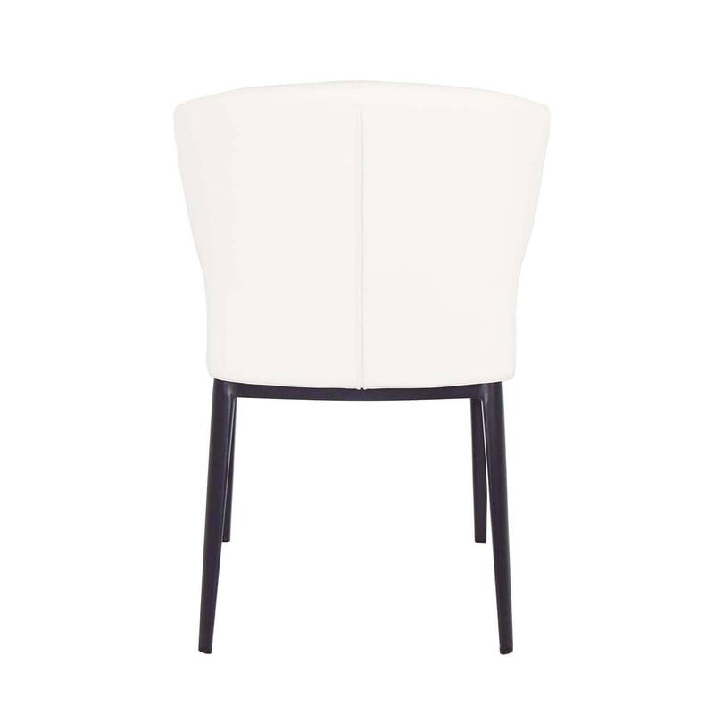 Cabo Mid-century Modern Faux Leather Wingback Dining Chair