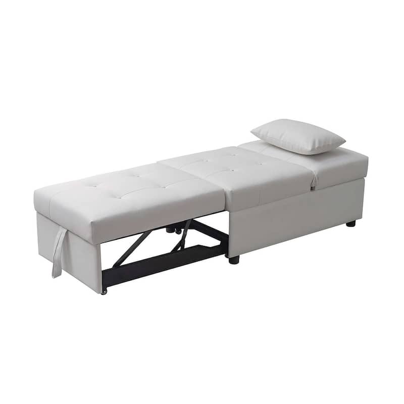 Michelle Convertible Ottoman Bed (White)