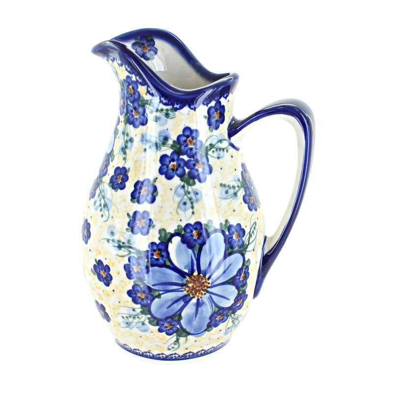 Blue Rose Polish Pottery 341 Vena Pitcher