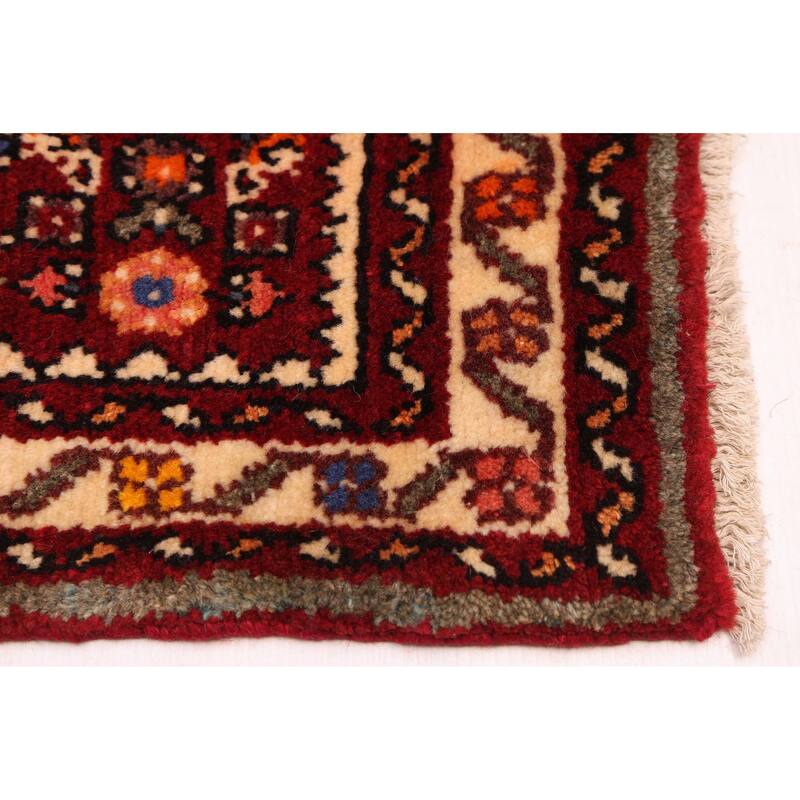 ECARPETGALLERY Hand-knotted Andelz Dark Red Wool Rug - 2'4 x 10'11