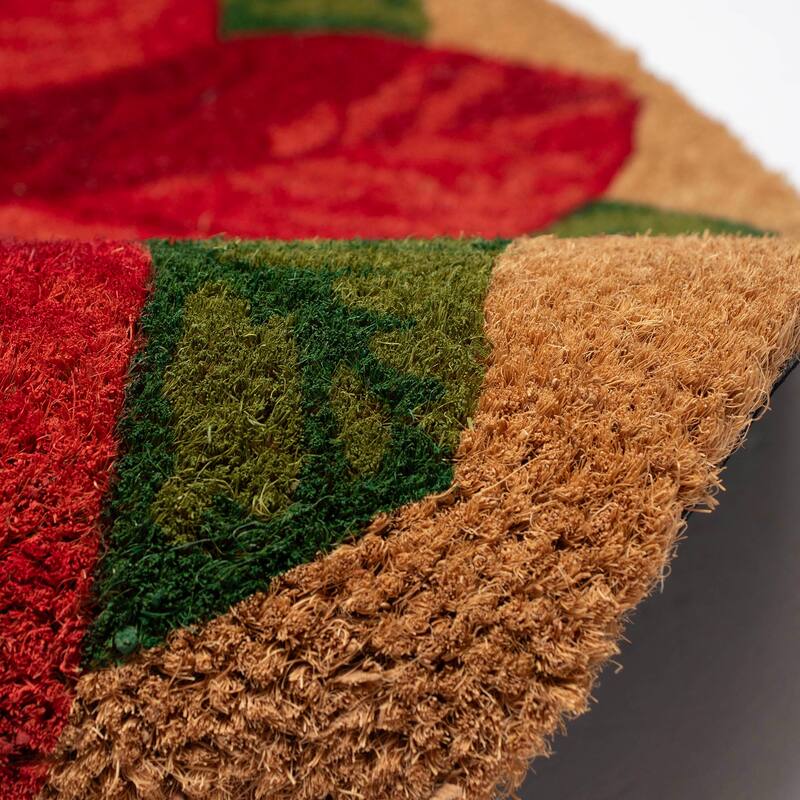 Liora Manne Natura Poinsettia Outdoor Mat Natural 1'6" x 2'6"