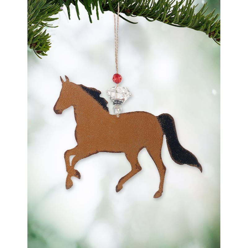Brown Horse Ornament, Set of 6