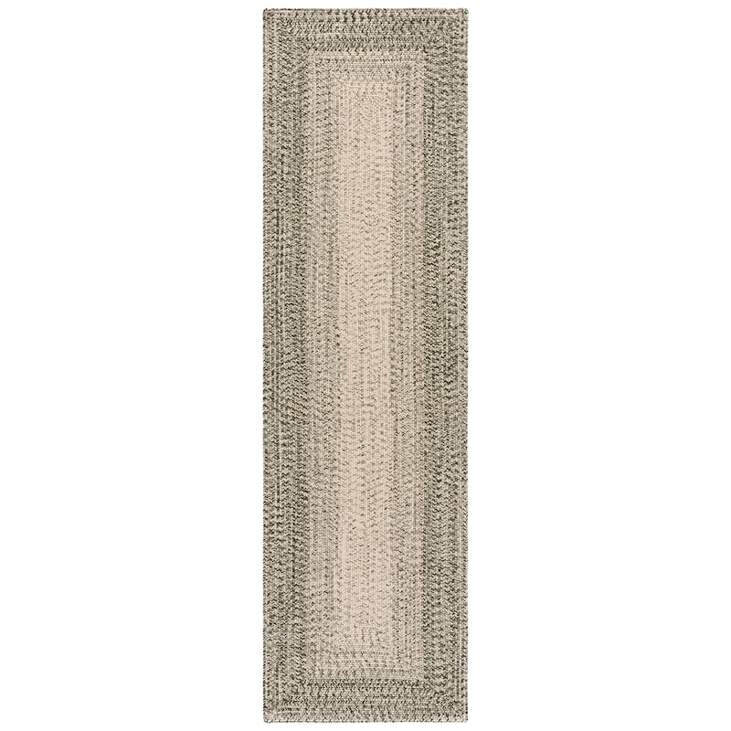 SAFAVIEH Handmade Braided Aubane Casual Rug - 2'3" x 8' Runner - Beige/Green