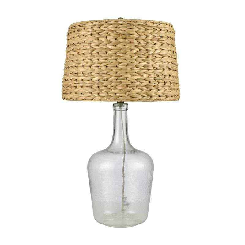 Elk Home Downpour Clear With Seagrass Shade Table Lamp