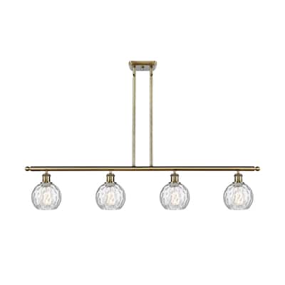 Innovations Lighting Athens Water Glass - 4 Light 46" Stem Hung Island Light