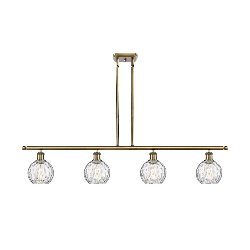 Innovations Lighting Athens Water Glass - 4 Light 46" Stem Hung Island Light
