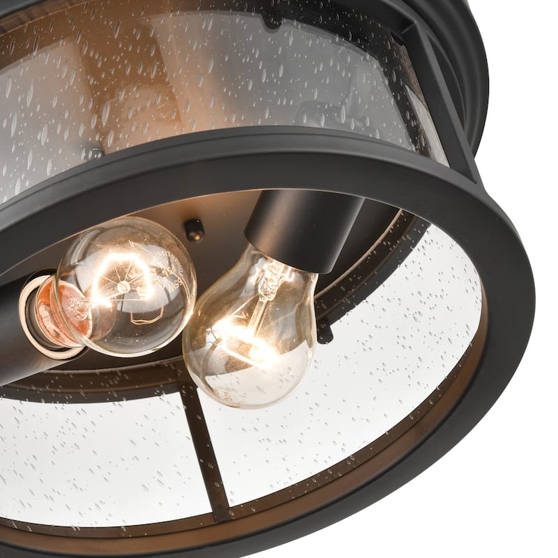 Millennium Lighting Bresley 2 Light 12" Wide Outdoor Flush Mount Drum