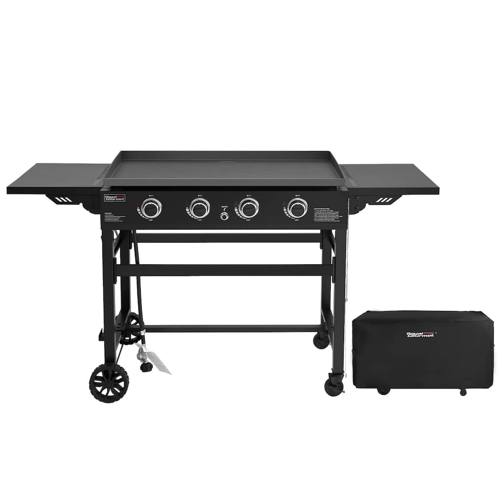 Royal Gourmet GB4001C 35In Flat Top 4-Burner Griddle with Cover