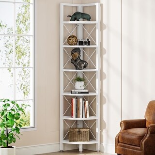 Corner Shelves, 5 Tier Corner Bookshelf and Bookcase Indoor Plant Stand
