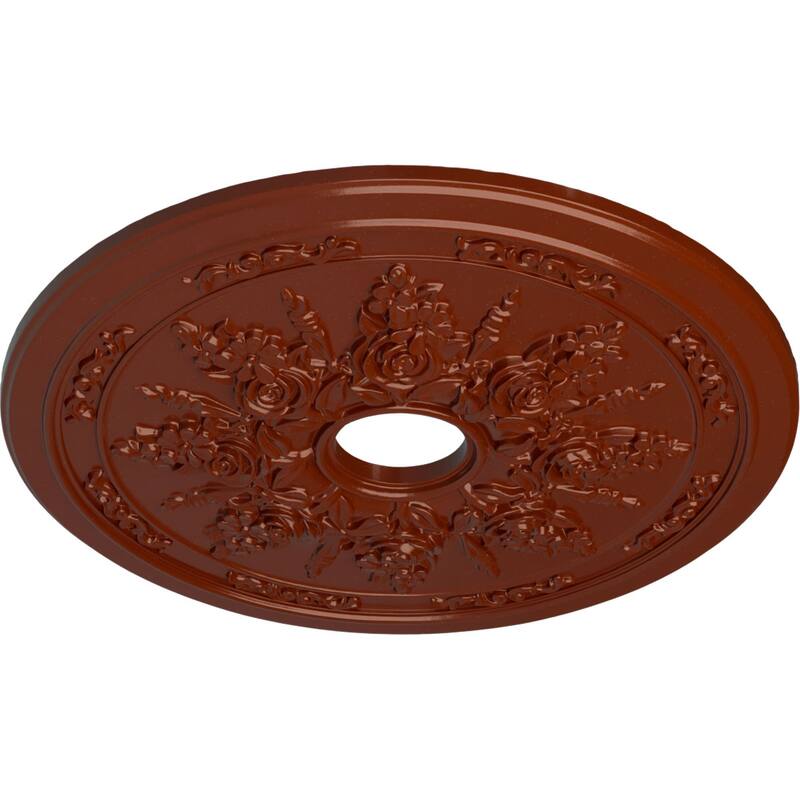 23 5/8"OD x 4"ID x 1 1/2"P Rose and Ribbon Ceiling Medallion