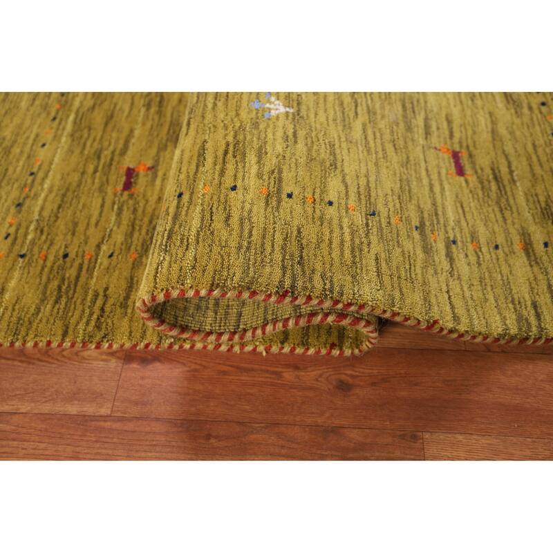 Tribal Gabbeh Indian Accent Rug Handmade Wool Carpet - 3'2" x 4'11"