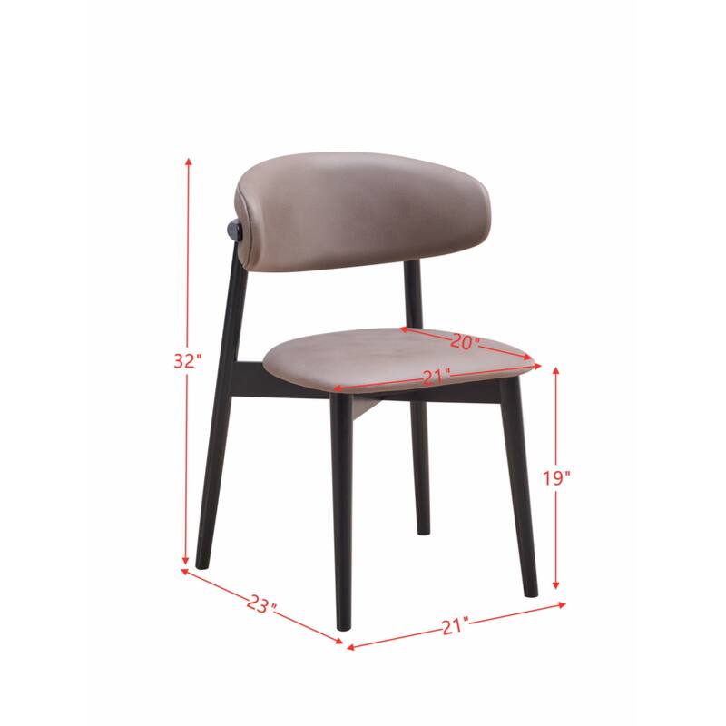 Side Chair (Set-2), Gray Fabric & Black Finish