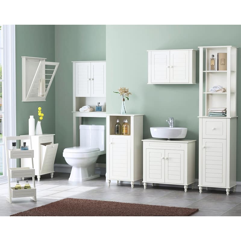 A&E Bath Axil III Modern Under the sink Wood Cabinet in White