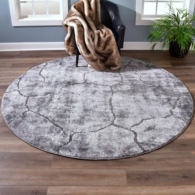 Milan Collection Abstract Stone Area Rug